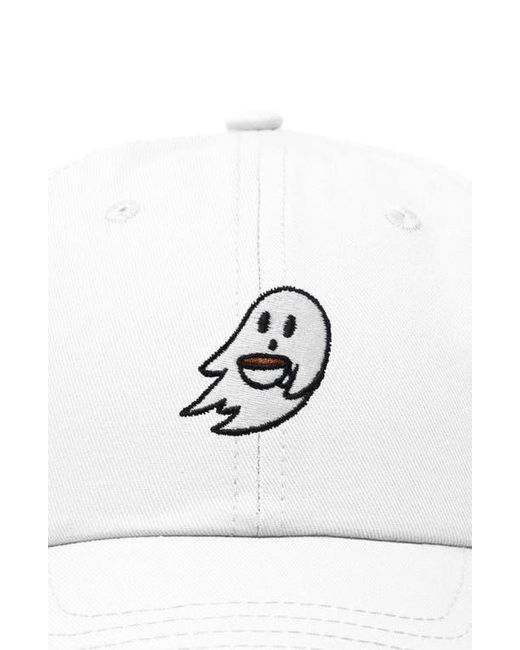 Alix White Coffee Ghost Embroidered Hat