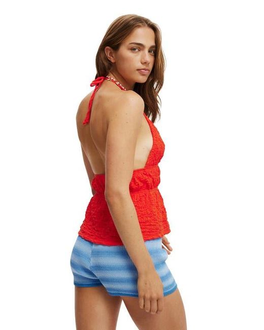 Cotton On Red Heidi Tie Front Halter