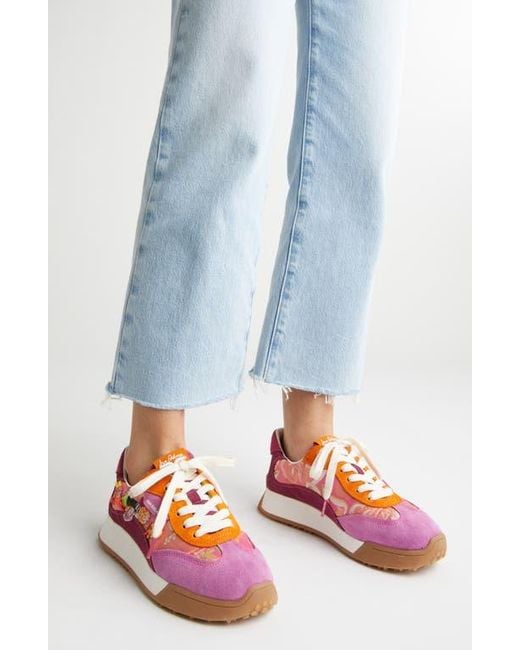 Sam Edelman Lilli Floral Platform Sneaker in Pink Lyst
