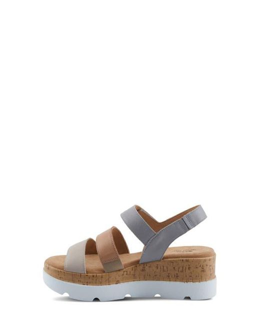Spring Step Multicolor Acey Wedge Platform Sandal