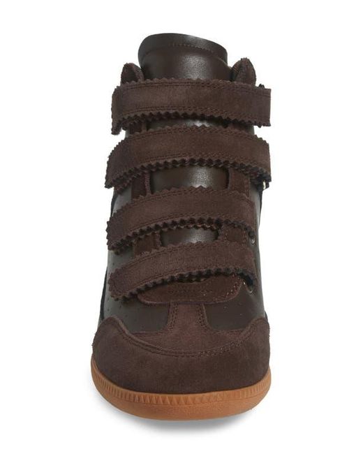 【Steve Madden】 MUSTANG スニーカー Brown Suede MUSTANG Brown Suede Women's High-Top Velcro Sneaker – Steve