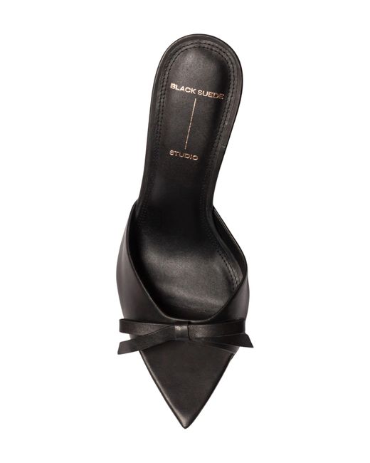 Black Suede Studio Black Brea Pointed Toe Sandal
