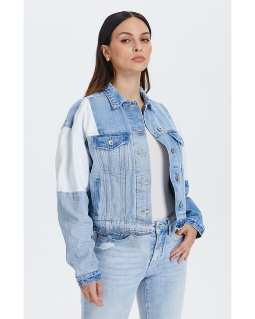 Bayeas Blue Patchwork Denim Jacket