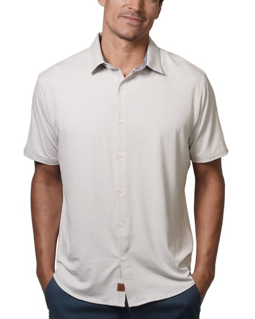 Fundamental Coast White Seaside Short Sleeve Button-up Shirt for men