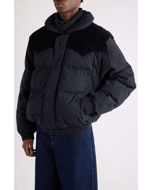 Isabel Marant Black Dawson Down Convertible Jacket for men