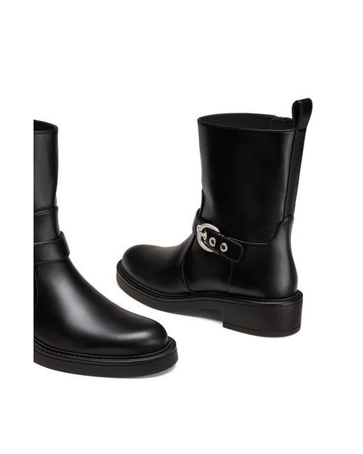 Stuart Weitzman Black Chrystie Zip Bootie