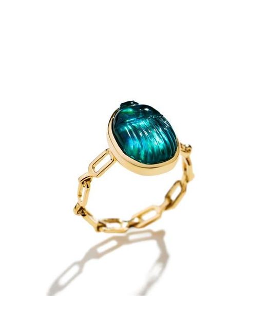 Lito Blue Giada Chain Ring