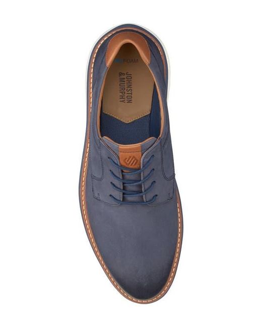 Johnston & Murphy Blue Braydon Plain Toe Derby for men