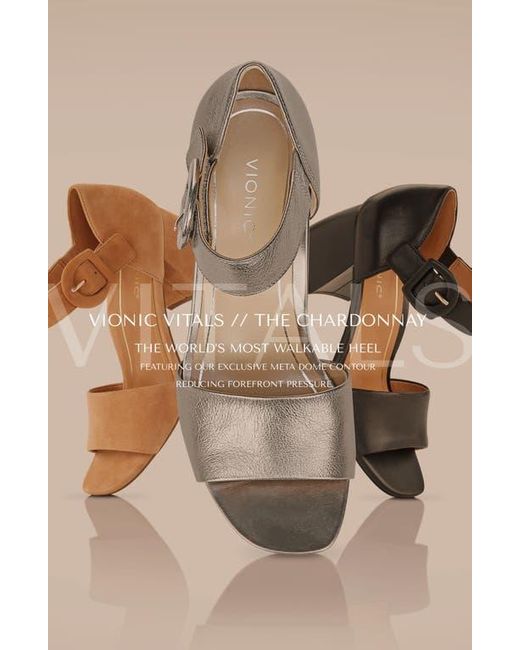 Vionic Black Chardonnay Block Heel Sandal