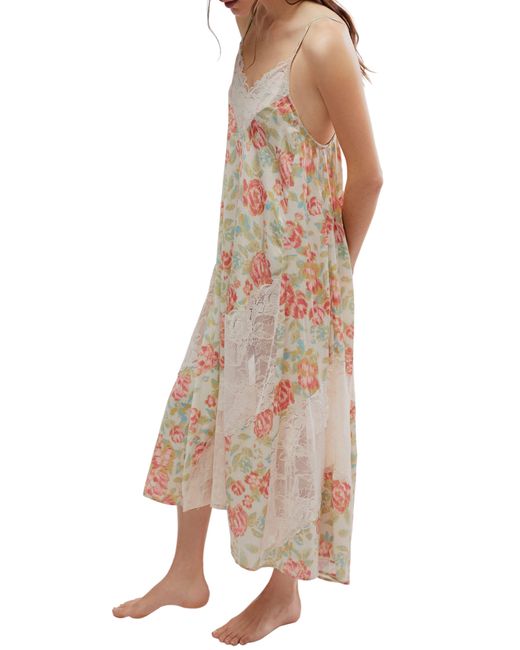 Free People Natural First Date Print Sleeveless Maxi Dress