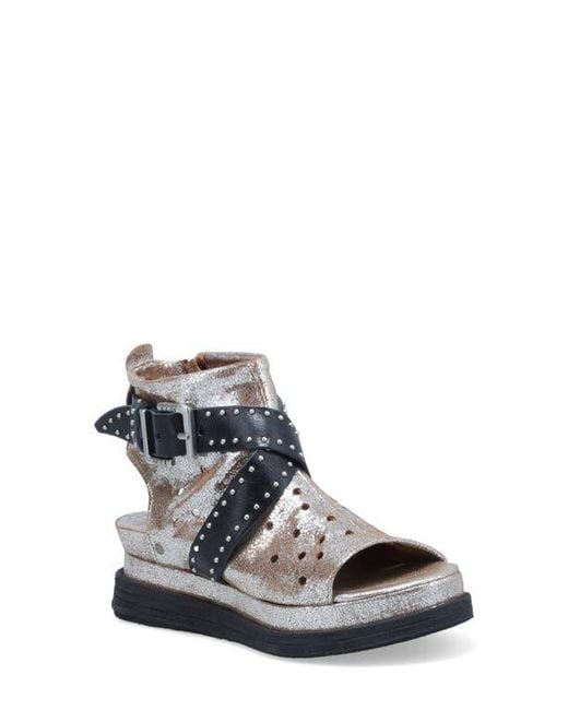 A.s.98 Blue Lorrie Open Toe Bootie