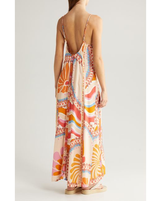 Maaji Orange Sun Stampa Oasis Cover-up Dress