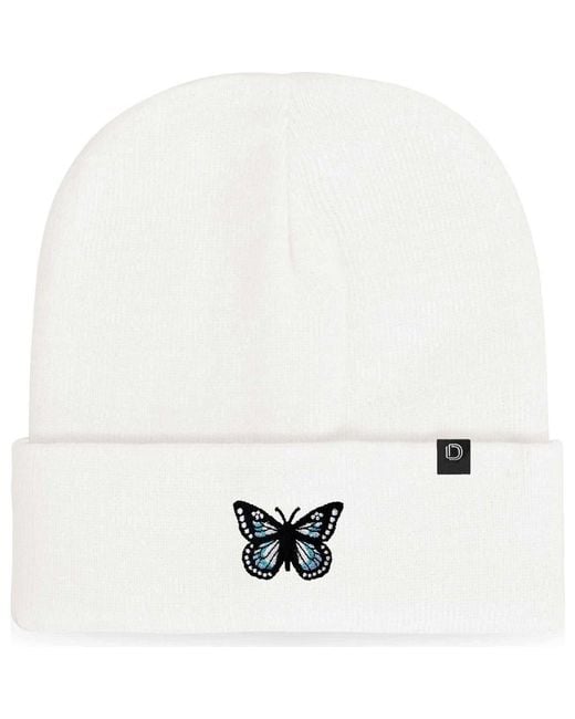 Alix White Butterfly Beanie
