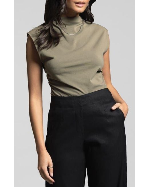 WEEKEND LOS ANGELES Black Simone Stretch Pima Cotton Top