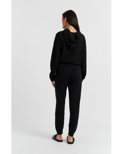 Chinti & Parker Black Wool Cashmere Cuffed Joggers