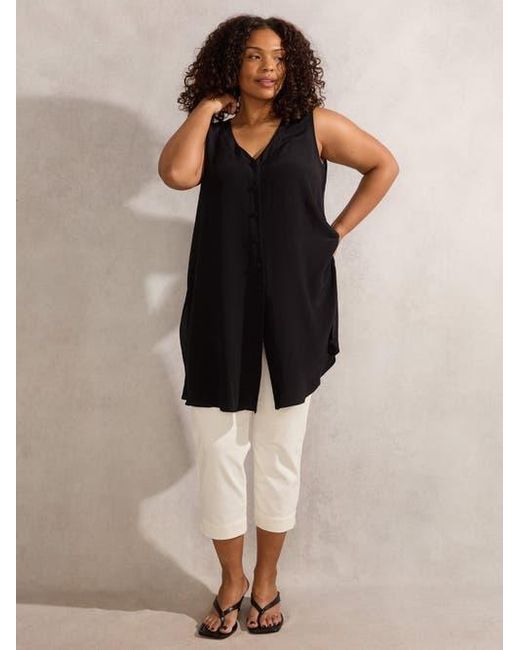 Live Unlimited Black Split Front Tunic