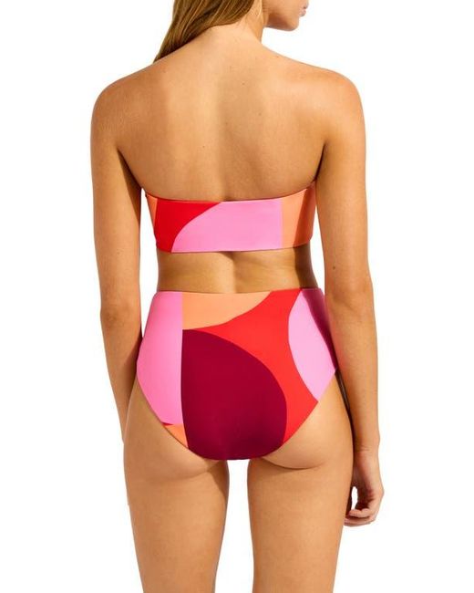 Seafolly Red Reversible Strapless Tube Bikini Top