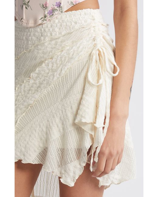 BDG White Asymmetric Spliced Skirt