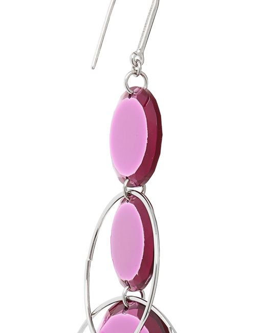 Isabel Marant Pink Harlem Circle Drop Earrings
