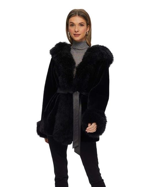 Gorski Black Reversible Shearling Lamb Jacket