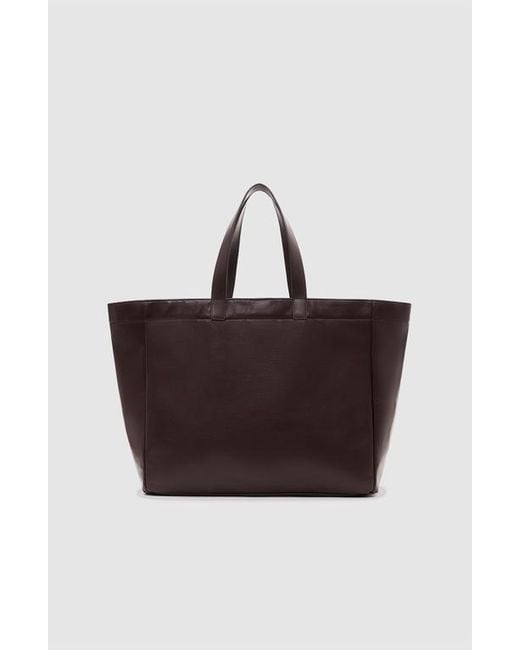Anine Bing Brown Rio Large Recycled Leather Tote