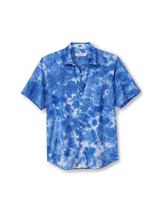 Tommy Bahama Blue Bahama Coast Tie Dye Islandzone Button-up Shirt for men