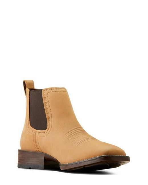 Ariat Brown Booker Ultra Square Toe Western Chelsea Boot for men