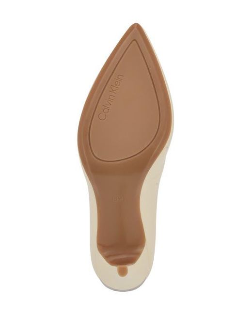 Calvin Klein White Gayle Pointed Toe Pump