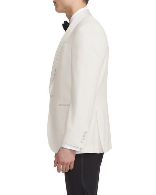 Jack Victor White Ethan Trim Fit Solid Wool Dinner Jacket for men