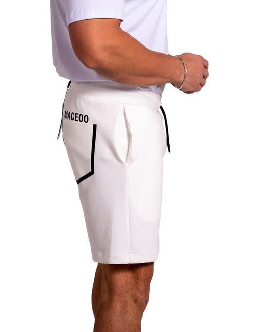 Maceoo White Solidpocket 76 Drawstring Shorts S for men