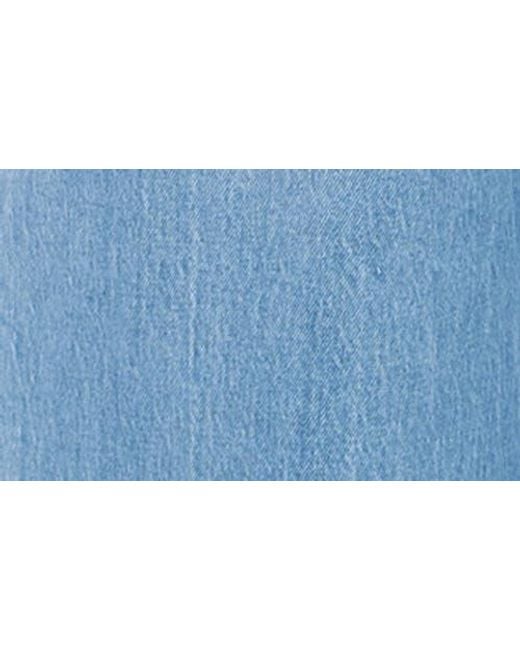 Bayeas Blue Daisy High Waist Wide Leg Jeans