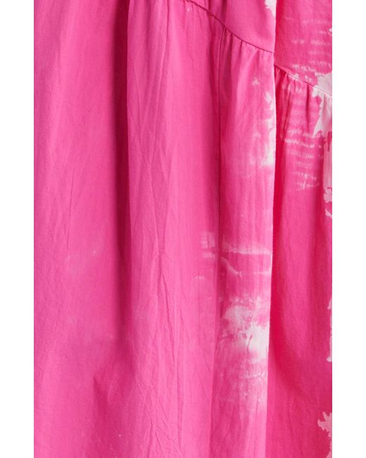NIKKI LUND Pink Kai Smocked Sleeveless Maxi Dress