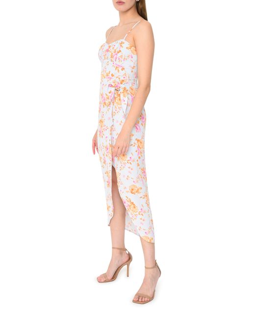 Wayf Multicolor Kimberly Floral Print Sleeveless High-low Maxi Dress