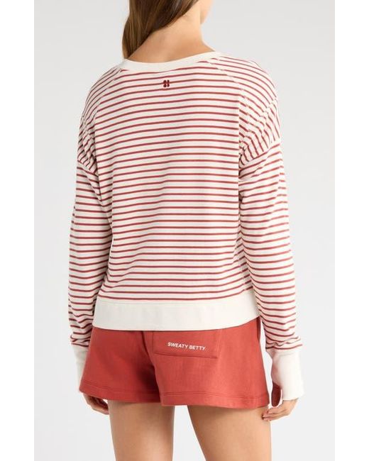 Sweaty Betty Pink After Class Crop Sweatshirt