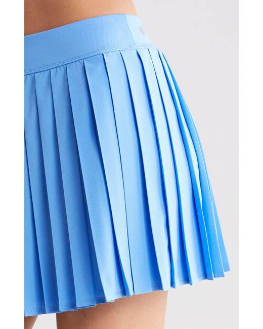 Zella Blue Pleated Tennis Skirt With Shorts