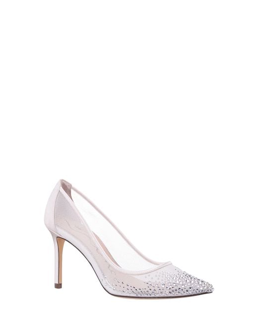 Nina White Nalia Pointed Toe Pump