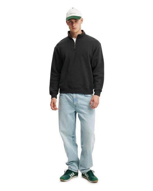 Cotton On Blue 1/4 Zip Fleece for men