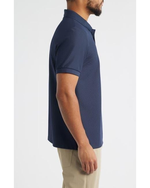 Zella Blue Textured Performance Polo for men