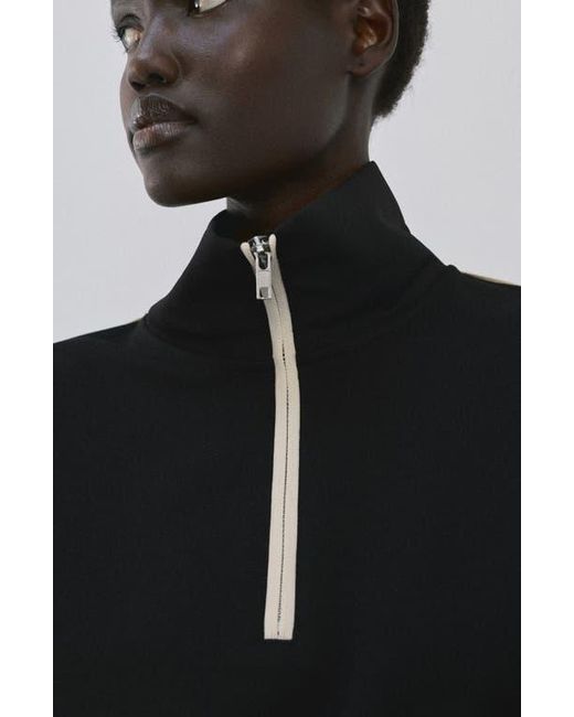 Mango Black Half Zip Sweatshirt