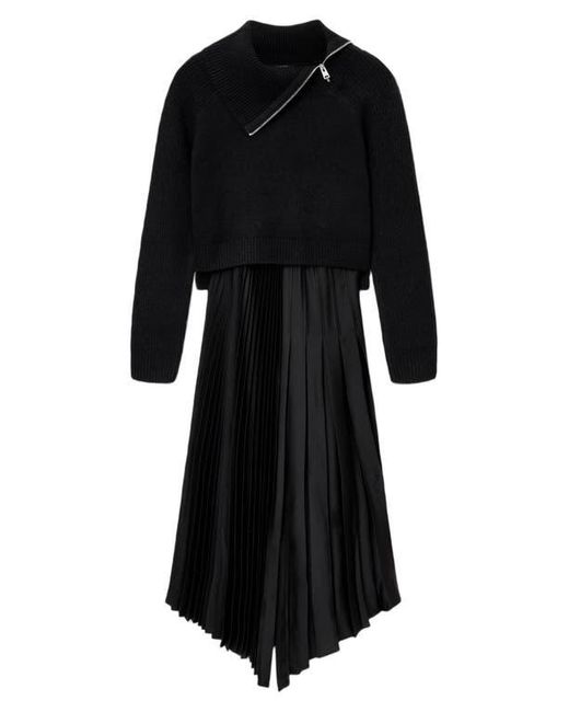 all saints black satin dress Allsaints Lexi Satin Midi Dress In Black