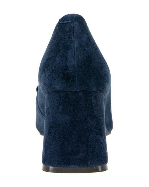 Gentle Souls Blue Dionne Pointed Toe Bit Loafer Pump