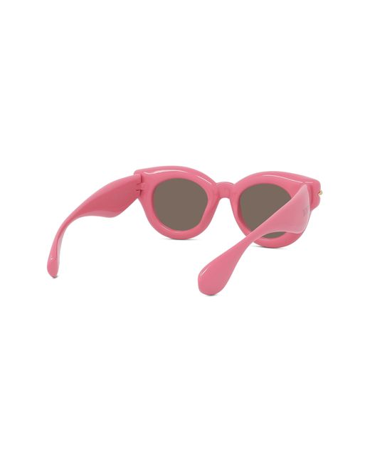 Loewe Pink Inflated Pantos 46mm Small Round Sunglasses