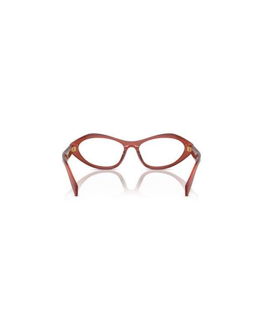 Prada Red 55Mm Irregular Optical Glasses