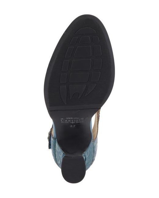 Spring Step Blue Visioniary Ankle Strap Pump