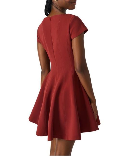 Steve Madden Red Nili Fit & Flare Minidress