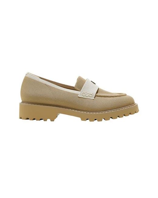 VIVAIA Multicolor Round-Toe Platform Chunky Heel Loafers