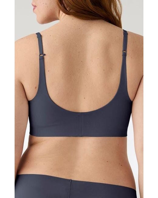 True & Co. Blue Soft Form Square Neck Wireless Bra