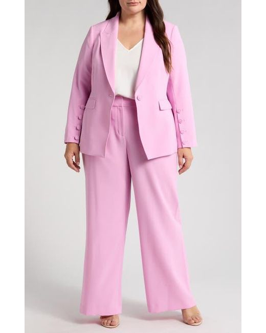 Tahari Pink One-Button Blazer