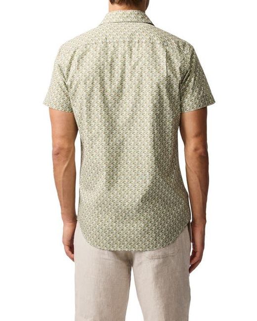 Rodd & Gunn Green Avonside Short Sleeve Organic Cotton Button-Up Shirt for men