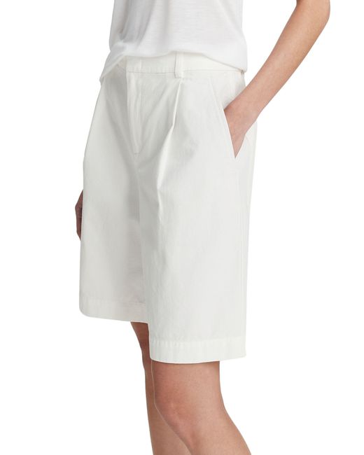 Vince White Washed Cotton Shorts